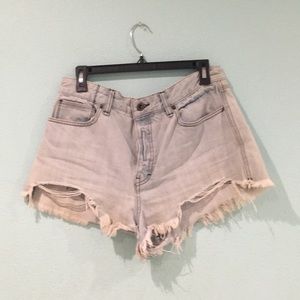 Free People light blue jean shorts